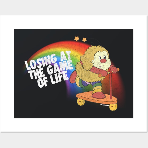 Losing At The Game Of Life / 80s Cartoon Nihilism Humor Design Wall Art by DankFutura